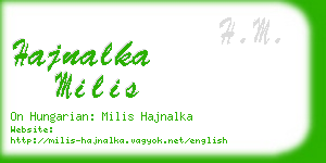 hajnalka milis business card